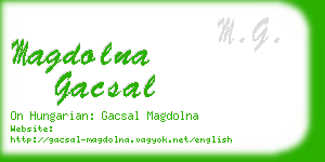 magdolna gacsal business card